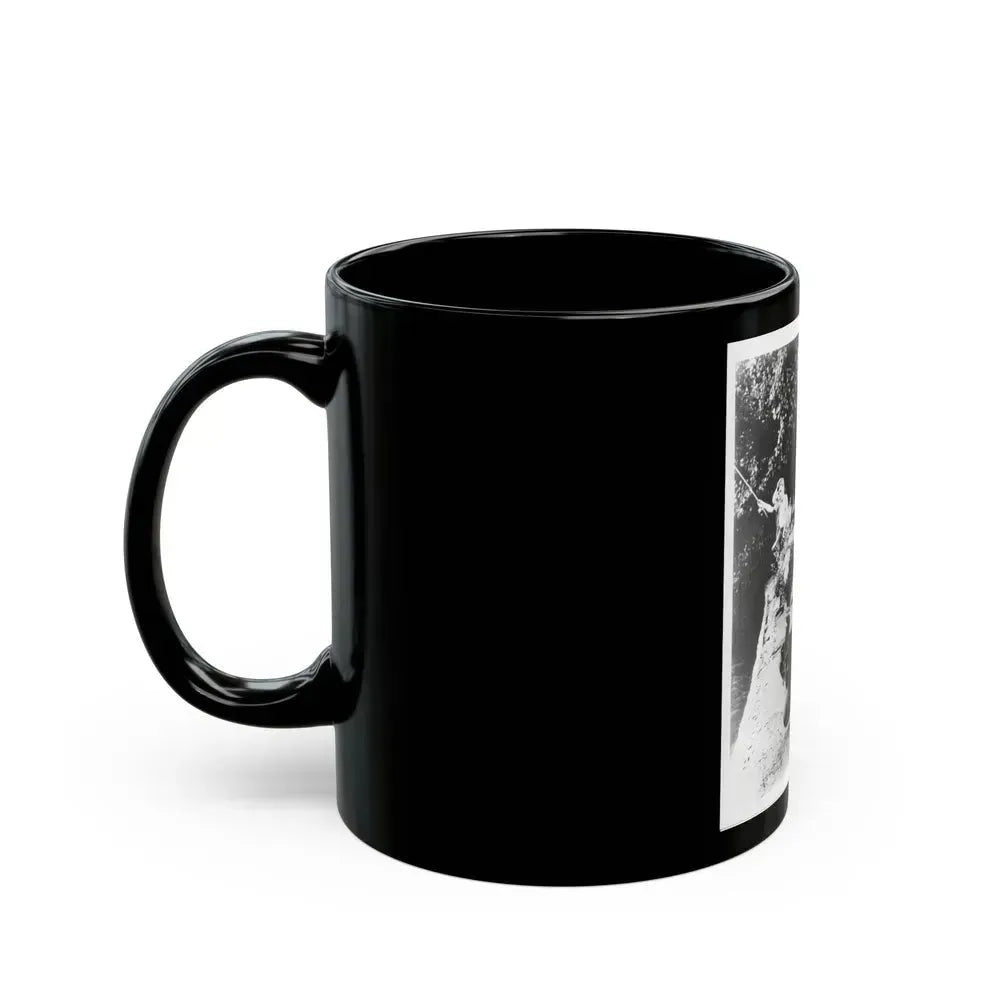 Barbara Steele #75 (Vintage Female Icon) Black Coffee Mug - Go Mug Yourself