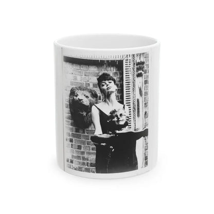 Barbara Steele #76 (Vintage Female Icon) White Coffee Mug-11oz-Go Mug Yourself