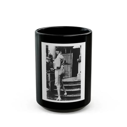 Barbara Steele #77 (Vintage Female Icon) Black Coffee Mug 15oz - Go Mug Yourself