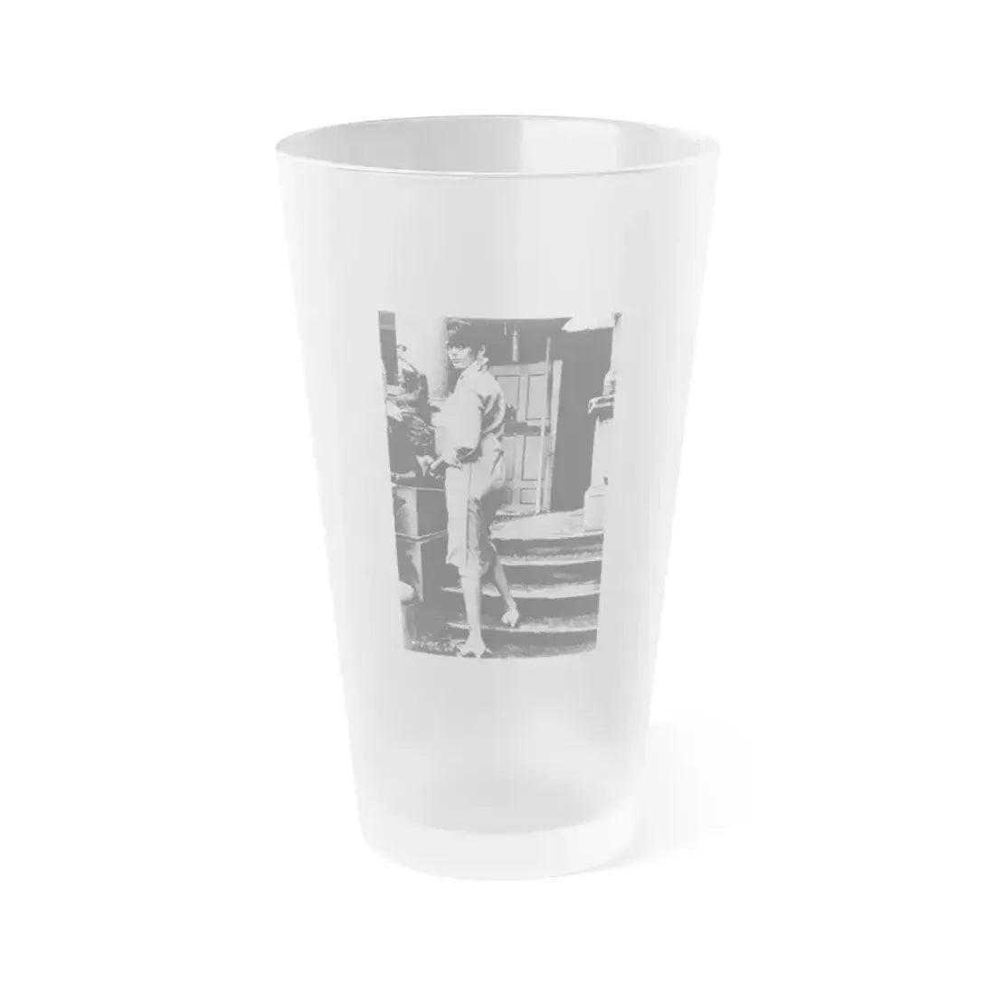 Barbara Steele #77 (Vintage Female Icon) Frosted Pint Glass 16oz 16oz Frosted - Go Mug Yourself