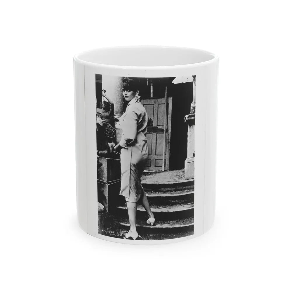 Barbara Steele #77 (Vintage Female Icon) White Coffee Mug-11oz-Go Mug Yourself