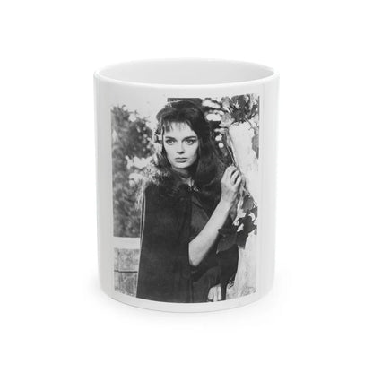 Barbara Steele #78 (Vintage Female Icon) White Coffee Mug-11oz-Go Mug Yourself