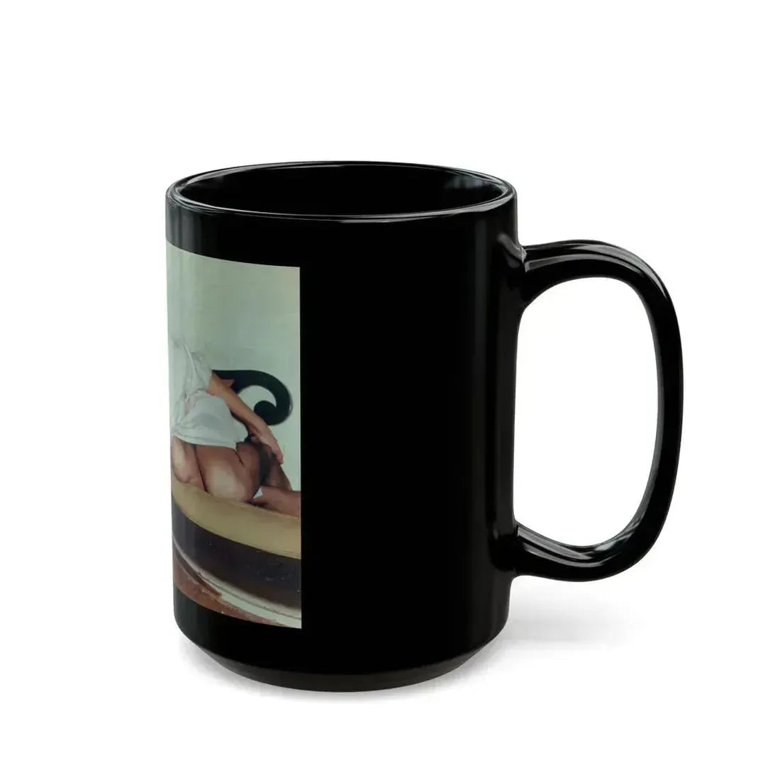 Barbara Steele #94 (Vintage Female Icon) Black Coffee Mug - Go Mug Yourself