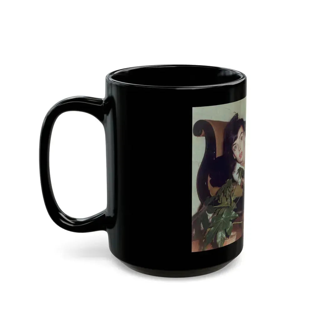 Barbara Steele #94 (Vintage Female Icon) Black Coffee Mug - Go Mug Yourself
