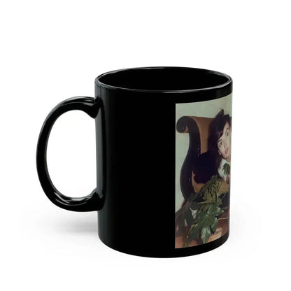 Barbara Steele #94 (Vintage Female Icon) Black Coffee Mug - Go Mug Yourself