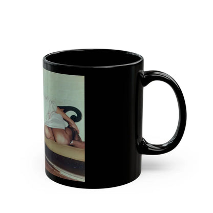 Barbara Steele #94 (Vintage Female Icon) Black Coffee Mug-Go Mug Yourself