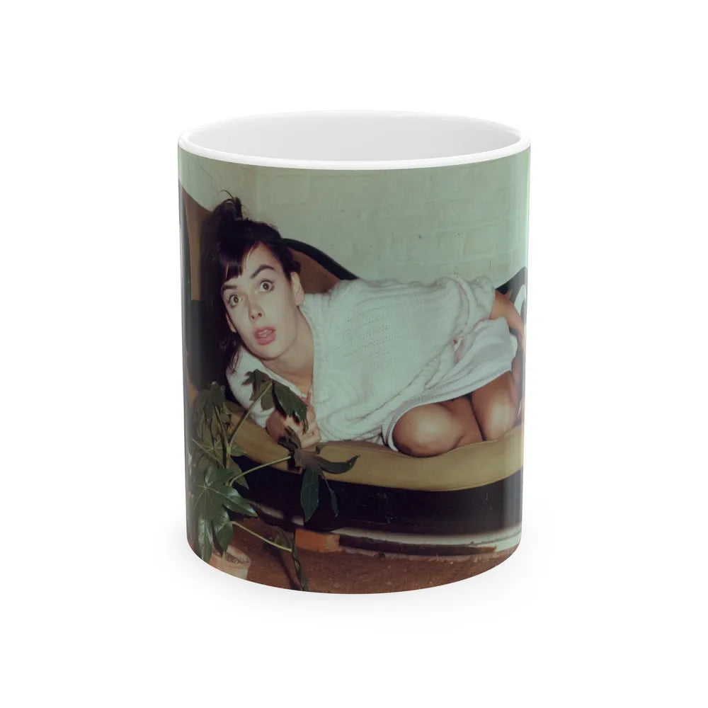 Barbara Steele #94 (Vintage Female Icon) White Coffee Mug-11oz-Go Mug Yourself