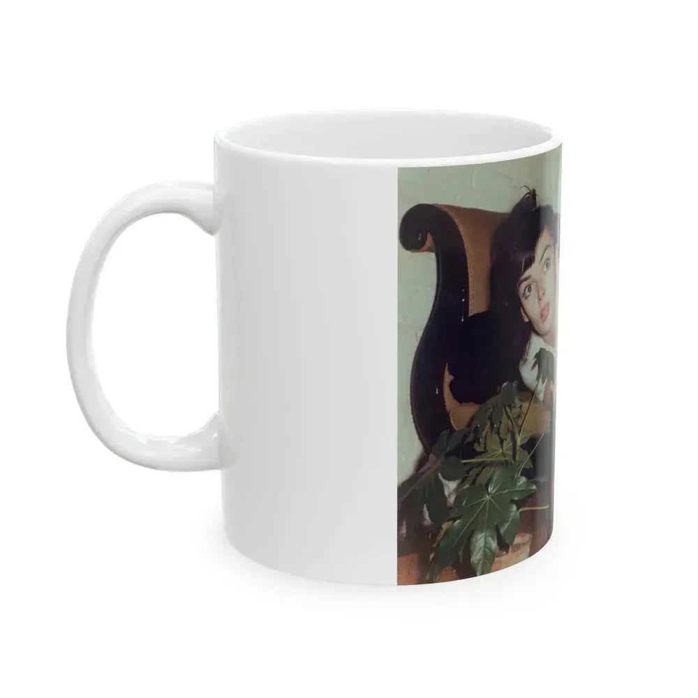 Barbara Steele #94 (Vintage Female Icon) White Coffee Mug - Go Mug Yourself