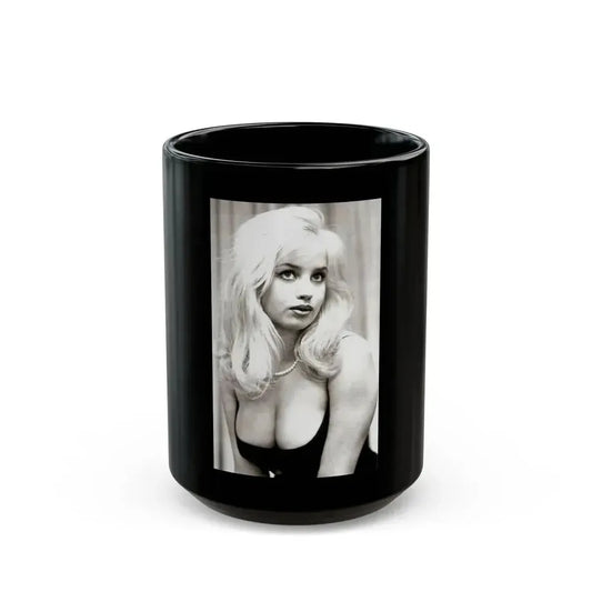 Barbara Valentin #01 (Vintage Female Icon) Black Coffee Mug 15oz - Go Mug Yourself