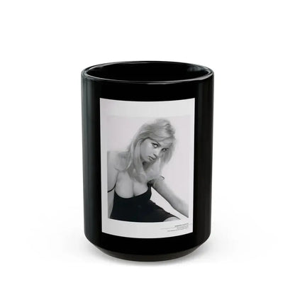 Barbara Valentin #03 (Vintage Female Icon) Black Coffee Mug 15oz - Go Mug Yourself