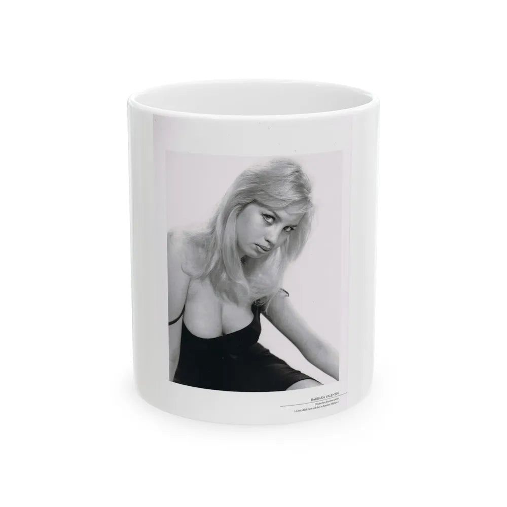 Barbara Valentin #03 (Vintage Female Icon) White Coffee Mug-11oz-Go Mug Yourself