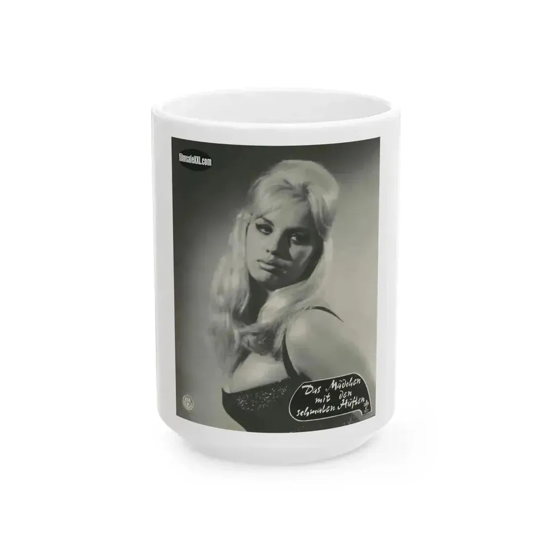 Barbara Valentin #04 (Vintage Female Icon) White Coffee Mug 15oz - Go Mug Yourself