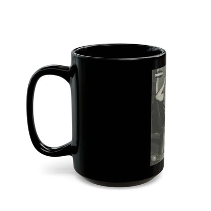 Barbara Valentin #05 (Vintage Female Icon) Black Coffee Mug-Go Mug Yourself