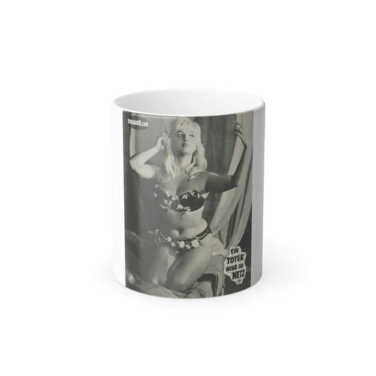 Barbara Valentin #05 (Vintage Female Icon) Color Changing Coffee Mug 11oz - Go Mug Yourself