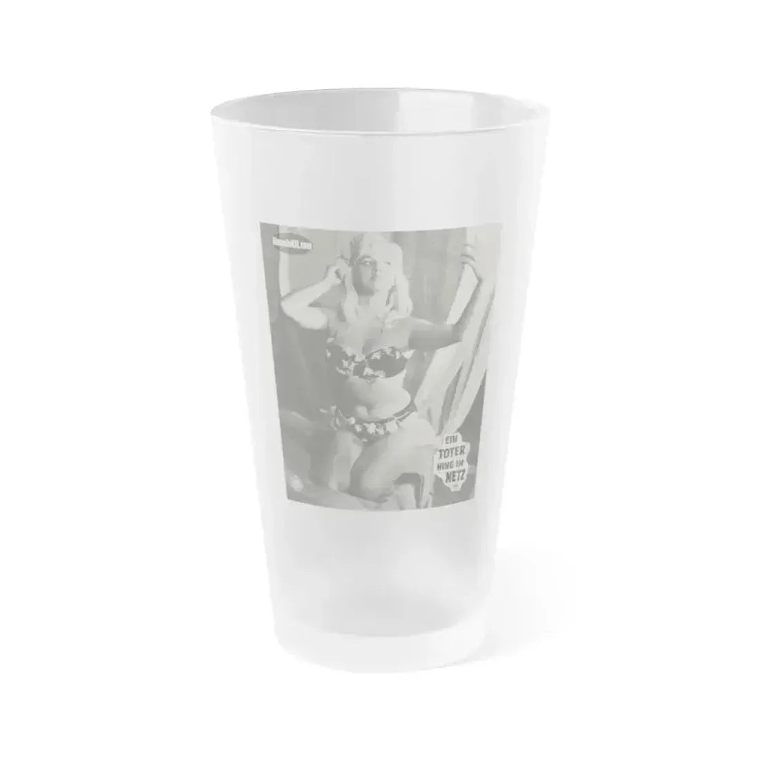 Barbara Valentin #05 (Vintage Female Icon) Frosted Pint Glass 16oz 16oz Frosted - Go Mug Yourself