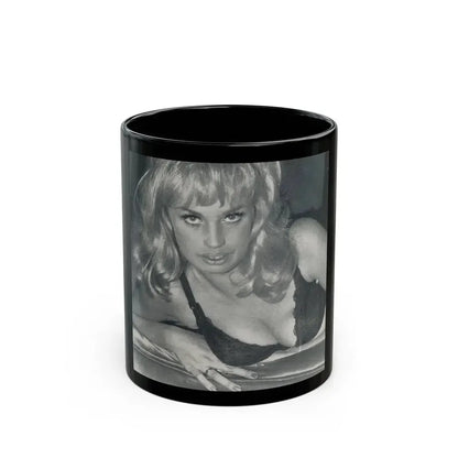 Barbara Valentin #06 (Vintage Female Icon) Black Coffee Mug 11oz - Go Mug Yourself
