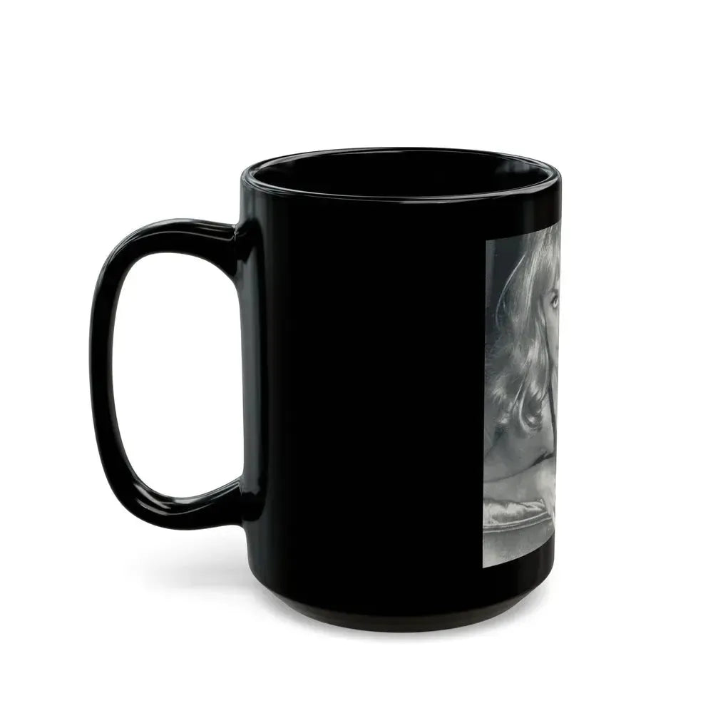 Barbara Valentin #06 (Vintage Female Icon) Black Coffee Mug - Go Mug Yourself