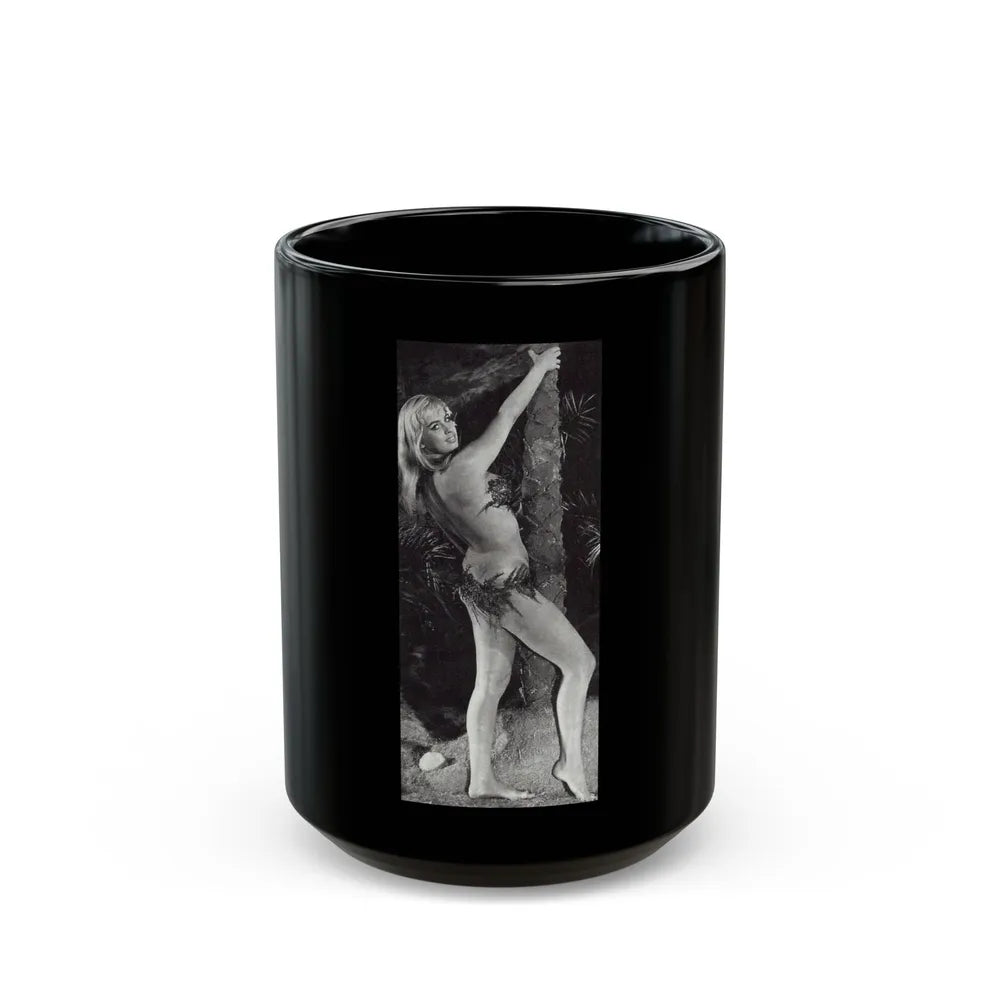 Barbara Valentin #07 (Vintage Female Icon) Black Coffee Mug-15oz-Go Mug Yourself