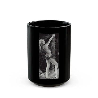 Barbara Valentin #07 (Vintage Female Icon) Black Coffee Mug-15oz-Go Mug Yourself