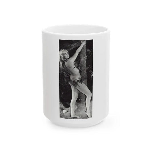 Barbara Valentin #07 (Vintage Female Icon) White Coffee Mug 15oz - Go Mug Yourself