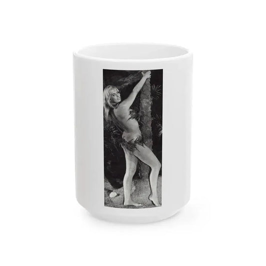 Barbara Valentin #07 (Vintage Female Icon) White Coffee Mug 15oz - Go Mug Yourself
