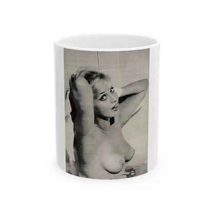 Barbara Valentin #09 - Topless (Vintage Female Icon) White Coffee Mug 11oz - Go Mug Yourself