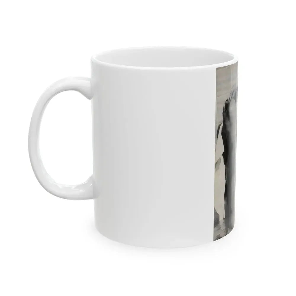 Barbara Valentin #09 - Topless (Vintage Female Icon) White Coffee Mug - Go Mug Yourself