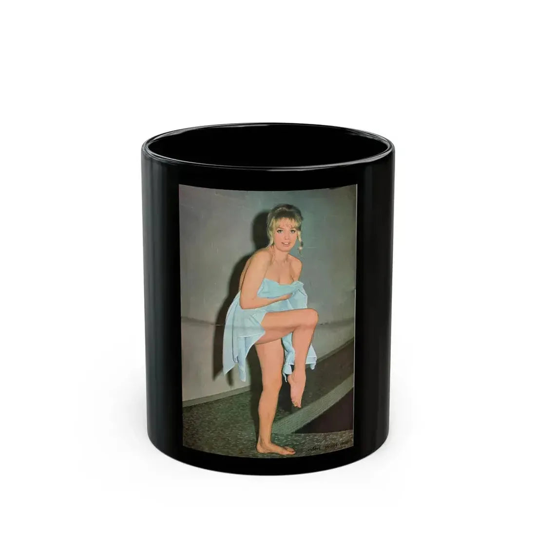 Barbara Valentin #10 (Vintage Female Icon) Black Coffee Mug 11oz - Go Mug Yourself