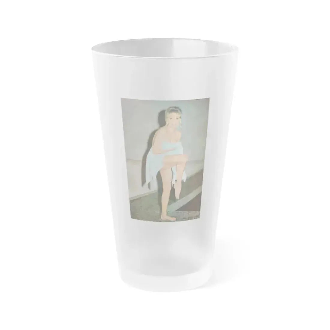 Barbara Valentin #10 (Vintage Female Icon) Frosted Pint Glass 16oz 16oz Frosted - Go Mug Yourself