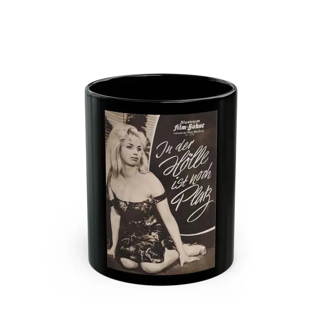 Barbara Valentin #14 (Vintage Female Icon) Black Coffee Mug 11oz - Go Mug Yourself