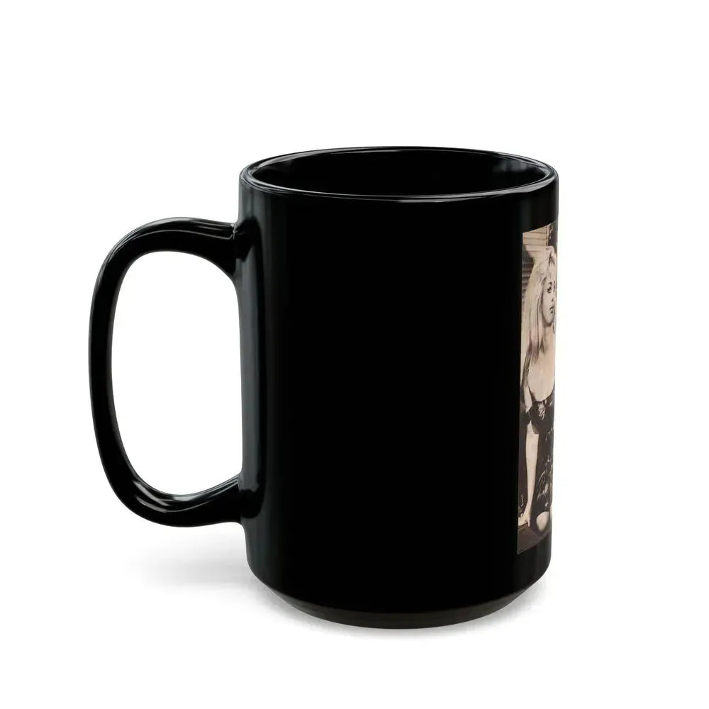 Barbara Valentin #14 (Vintage Female Icon) Black Coffee Mug - Go Mug Yourself