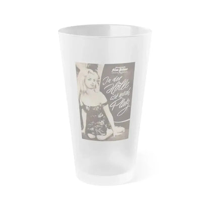 Barbara Valentin #14 (Vintage Female Icon) Frosted Pint Glass 16oz 16oz Frosted - Go Mug Yourself