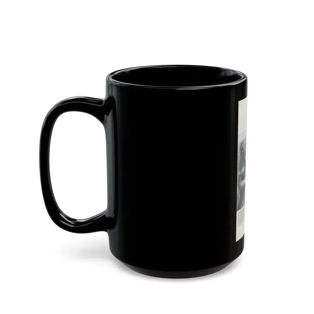 Barbara Valentin #16 - 2 Pics (Vintage Female Icon) Black Coffee Mug - Go Mug Yourself