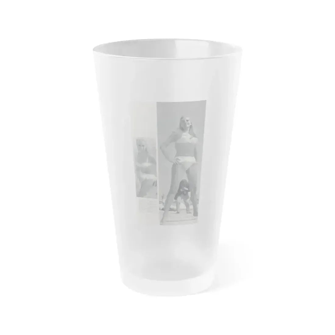 Barbara Valentin #16 - 2 Pics (Vintage Female Icon) Frosted Pint Glass 16oz 16oz Frosted - Go Mug Yourself
