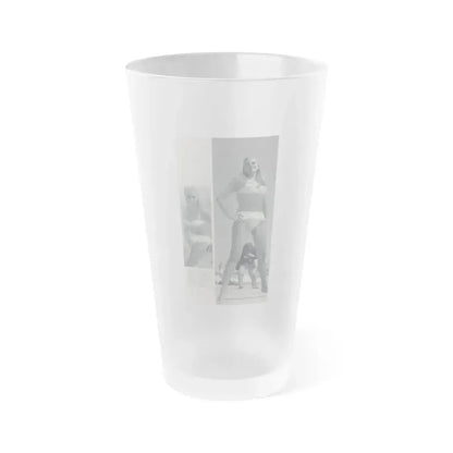 Barbara Valentin #16 - 2 Pics (Vintage Female Icon) Frosted Pint Glass 16oz 16oz Frosted - Go Mug Yourself