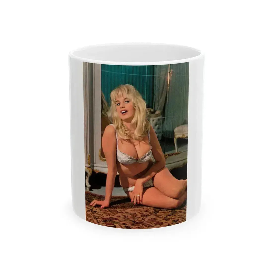 Barbara Valentin #17 (Vintage Female Icon) White Coffee Mug 11oz - Go Mug Yourself