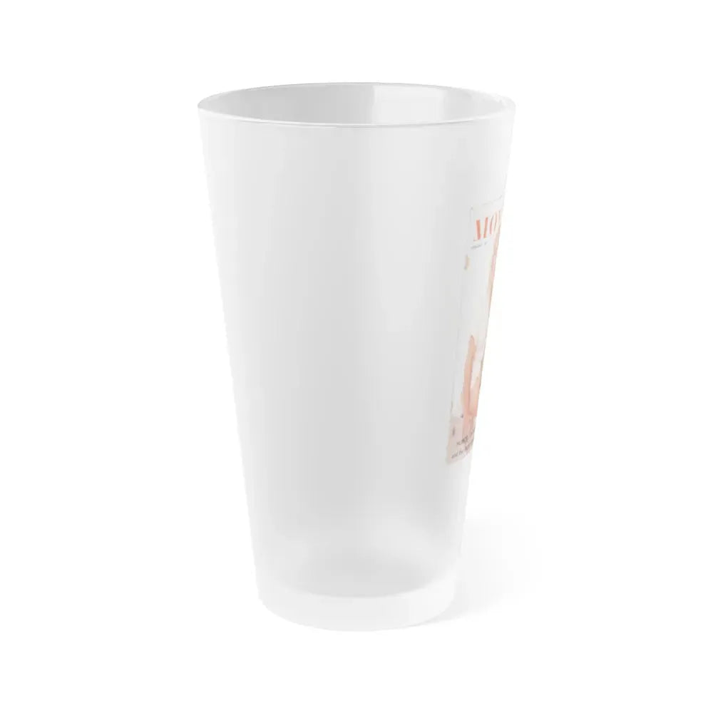 Barbara Valentin #21 - Mag. Cover (Vintage Female Icon) Frosted Pint Glass 16oz - Go Mug Yourself
