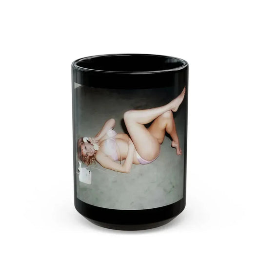 Barbara Valentin #25 (Vintage Female Icon) Black Coffee Mug 15oz - Go Mug Yourself