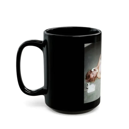 Barbara Valentin #25 (Vintage Female Icon) Black Coffee Mug - Go Mug Yourself