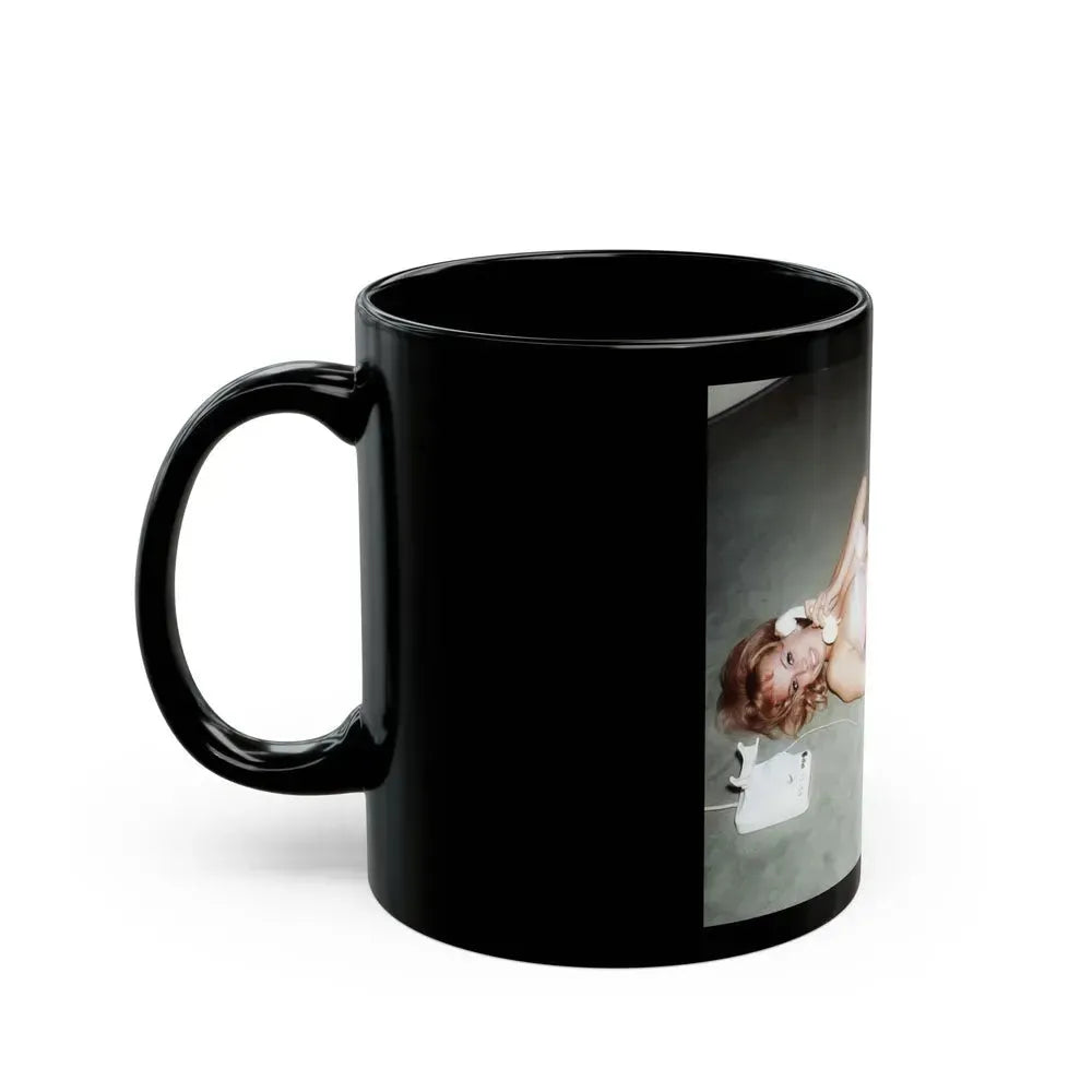 Barbara Valentin #25 (Vintage Female Icon) Black Coffee Mug - Go Mug Yourself