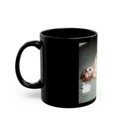 Barbara Valentin #25 (Vintage Female Icon) Black Coffee Mug - Go Mug Yourself
