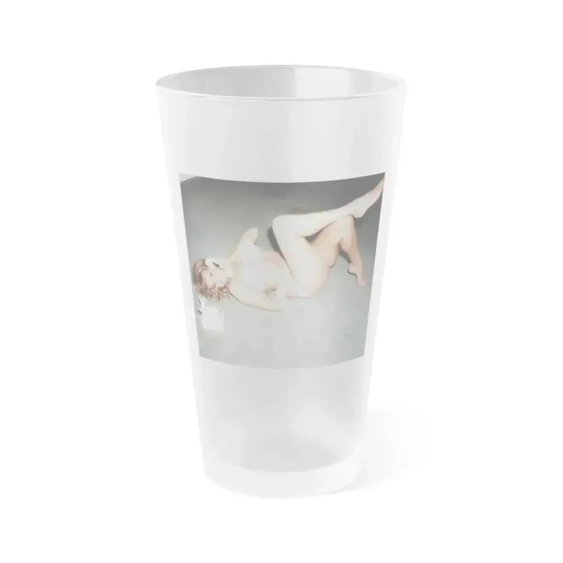 Barbara Valentin #25 (Vintage Female Icon) Frosted Pint Glass 16oz 16oz Frosted - Go Mug Yourself