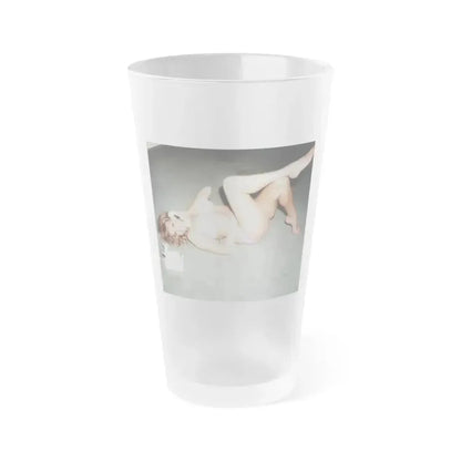 Barbara Valentin #25 (Vintage Female Icon) Frosted Pint Glass 16oz 16oz Frosted - Go Mug Yourself