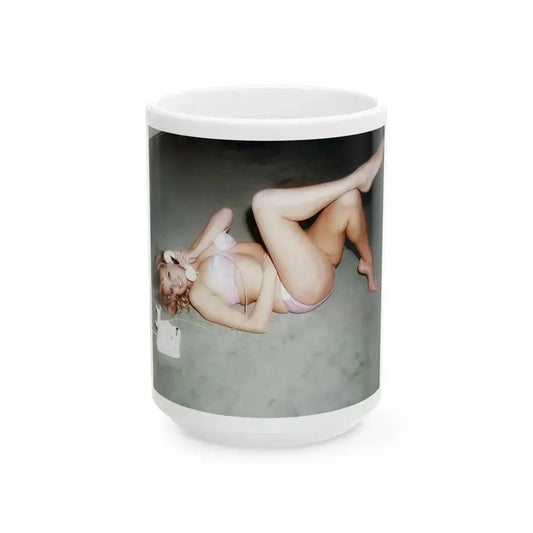 Barbara Valentin #25 (Vintage Female Icon) White Coffee Mug 15oz - Go Mug Yourself