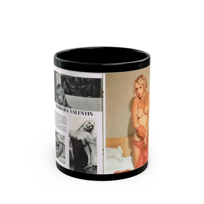 Barbara Valentin #35 - 3 Topless Pics (Vintage Female Icon) Black Coffee Mug 11oz - Go Mug Yourself