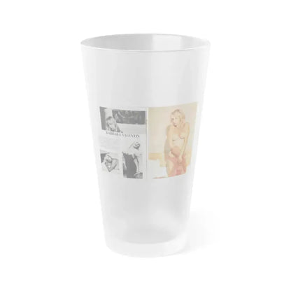 Barbara Valentin #35 - 3 Topless Pics (Vintage Female Icon) Frosted Pint Glass 16oz 16oz Frosted - Go Mug Yourself