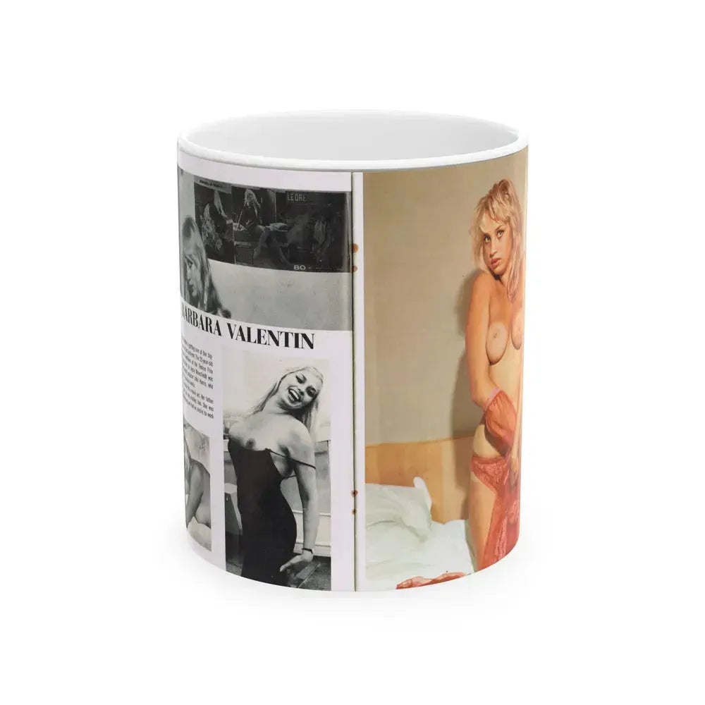 Barbara Valentin #35 - 3 Topless Pics (Vintage Female Icon) White Coffee Mug 11oz - Go Mug Yourself