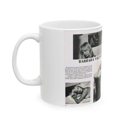 Barbara Valentin #35 - 3 Topless Pics (Vintage Female Icon) White Coffee Mug - Go Mug Yourself