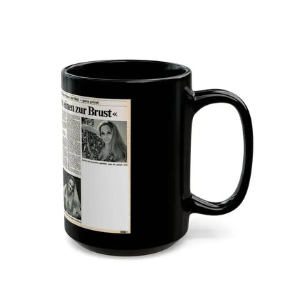 Barbara Valentin #37 (Vintage Female Icon) Black Coffee Mug - Go Mug Yourself