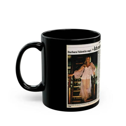 Barbara Valentin #37 (Vintage Female Icon) Black Coffee Mug - Go Mug Yourself